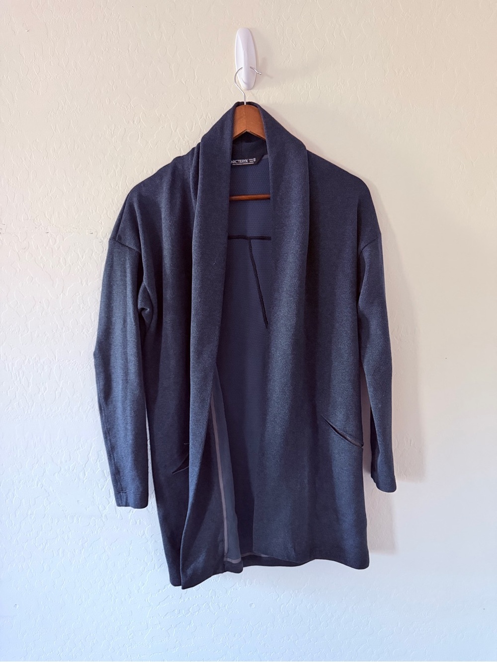 Arc'teryx Laina Cardigan Dark Navy Blue‎ Open-Front Technical Fleece Cardigan XS